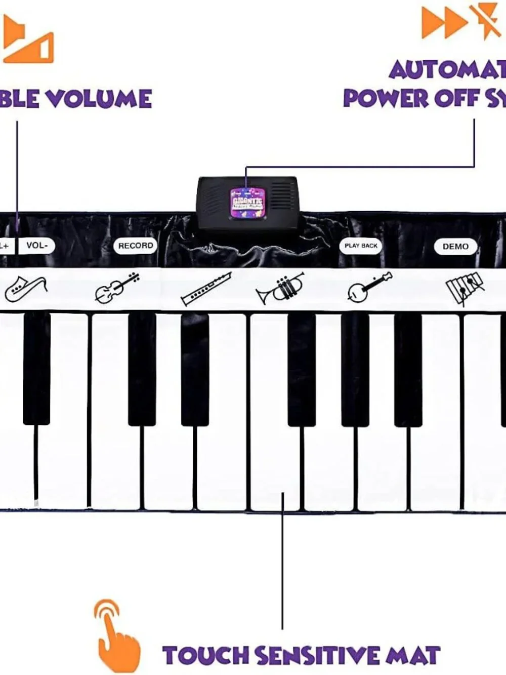 New Giant Floor Piano Keyboard Playmat Foldable Mat Musical Instrument Toddler K